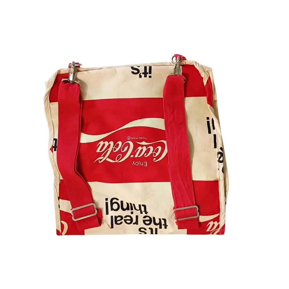 Vintage Coca Cola Red White Hat and Backpack Set Its The Real‎ Thing Canvas Kids